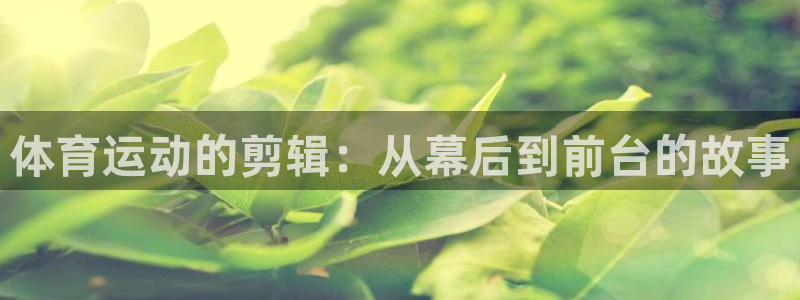 体育运动的剪辑：从幕后到前台的故事